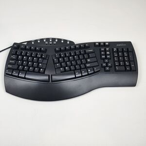 Perixx PERIBOARD-512B Ergonomic Split Keyboard Wired USB Wrist Rest Black